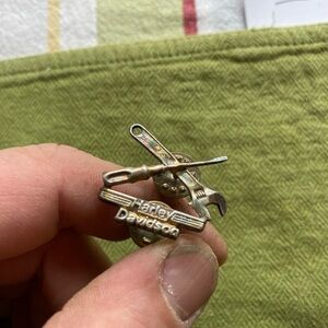 Vintage Harley Davidson Crossed Tools Pin
